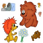 bear hedgehog russian animation